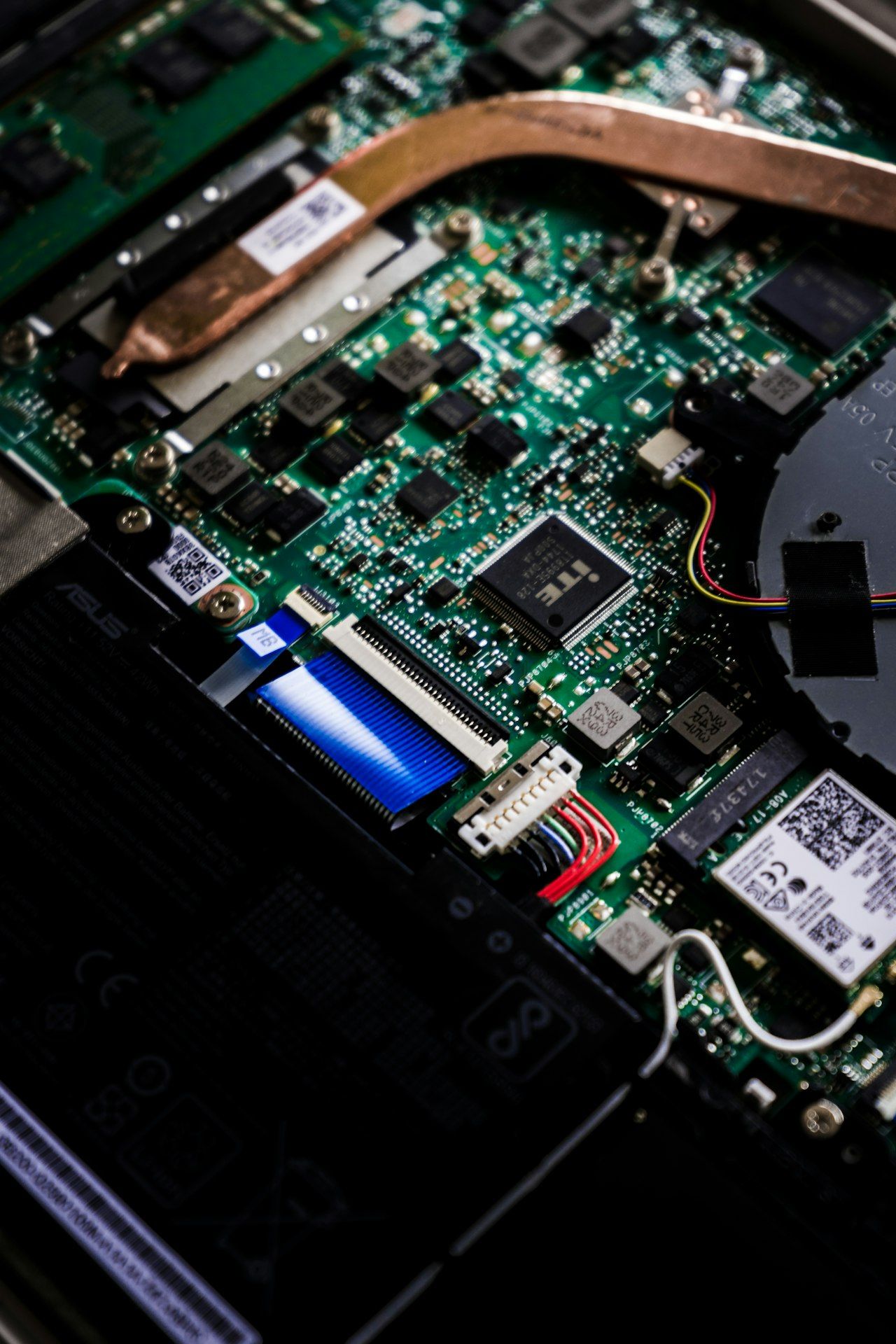 Close-up of a densely populated control circuit board